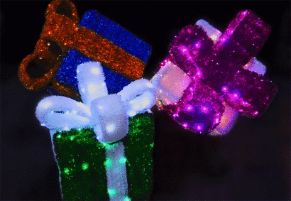 Новогодняя композиция "Разноцветные подарки" №5