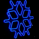 Уличная светодиодная макушка на елку Снежинка. Синее свечение